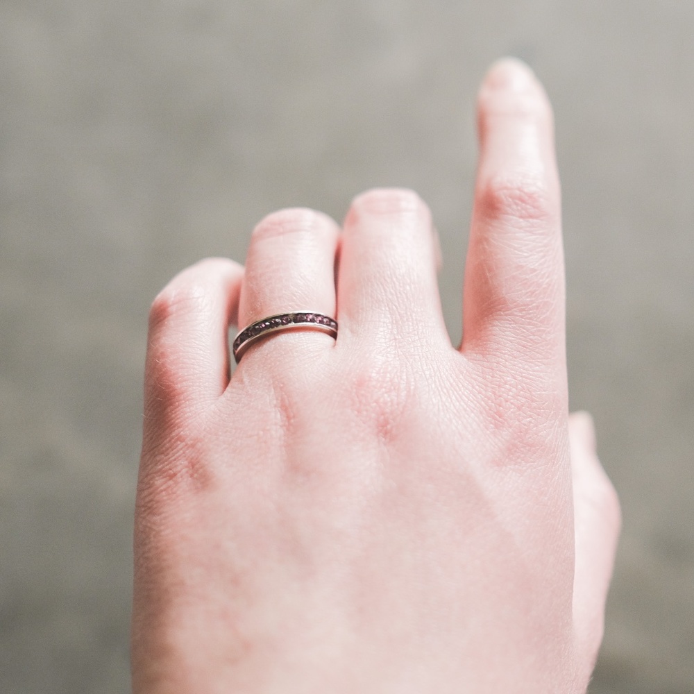 Sundance Paved Eternity Ring - Garnet or Amethyst?